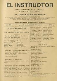 El Instructor : Periódico científico y literario consagrado á la difusión de las Ciencias Agrícolas y sus ramos anexos. Año XVI, núm. 12, abril de 1900 | Biblioteca Virtual Miguel de Cervantes