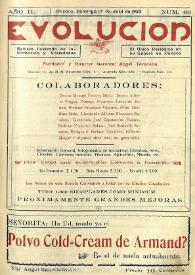 Evolución : revista ilustrada de información y variedades. Año II, núm. 60, 1.º de abril de 1923 | Biblioteca Virtual Miguel de Cervantes