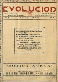 Evolución : revista ilustrada de información y variedades. Año II, núm. 73, 8 de julio de 1923 | Biblioteca Virtual Miguel de Cervantes