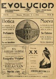 Evolución : revista ilustrada de información y variedades. Año II, núm. 87, 2 de diciembre de 1923 | Biblioteca Virtual Miguel de Cervantes