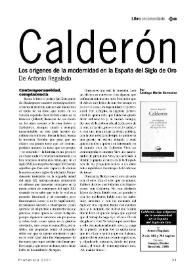 "Calderón. Los orígenes de la modernidad en la España del Siglo de Oro", de Antonio Regalado  / Santiago Martín Bermúdez | Biblioteca Virtual Miguel de Cervantes