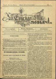 La Enseñanza Moderna : Revista Pedagógica. Tomo I, segunda época, núm. 3, 16 de julio de 1907 | Biblioteca Virtual Miguel de Cervantes