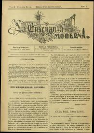 La Enseñanza Moderna : Revista Pedagógica. Tomo I, segunda época, núm. 5, 1.º de agosto de 1907 | Biblioteca Virtual Miguel de Cervantes