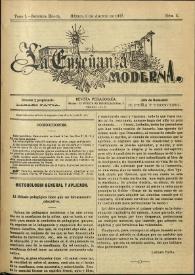 La Enseñanza Moderna : Revista Pedagógica. Tomo I, segunda época, núm. 6, 8 de agosto de 1907 | Biblioteca Virtual Miguel de Cervantes