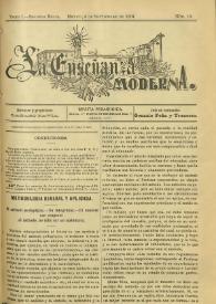 La Enseñanza Moderna : Revista Pedagógica. Tomo I, segunda época, núm. 10, 8 de septiembre de 1907 | Biblioteca Virtual Miguel de Cervantes