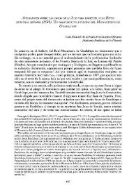 "Avisaciones sobre las cosas de la Luz para escreuir a los Reyes nuestros señores" (1509). Un manuscrito inédito del Monasterio de Guadalupe / Luis Manuel de la Prada Hernández-Olivarez | Biblioteca Virtual Miguel de Cervantes