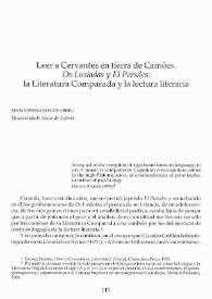 Leer a Cervantes en tierra de Camões. "Os Lusiadas" y "El Persiles" : la literatura comparada y la lectura literaria / María Fernanda de Abreu | Biblioteca Virtual Miguel de Cervantes