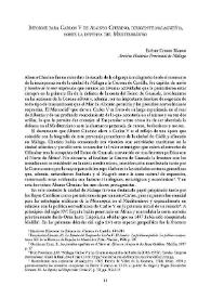 Informe para Carlos V de Alonso Cherino, dirigente malagueño, sobre la defensa del Mediterráneo / Esther Cruces Blanco | Biblioteca Virtual Miguel de Cervantes