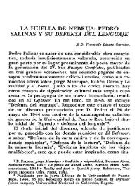 La huella de Nebrija: Pedro Salinas y su "Defensa del lenguaje"  / José María Pozuelo Yvancos | Biblioteca Virtual Miguel de Cervantes