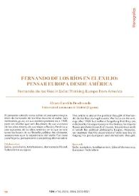 Fernando de los Ríos en el exilio: pensar Europa desde América / Álvaro Garrido Desdentado | Biblioteca Virtual Miguel de Cervantes