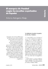 El marqués de Pombal según los jesuita expulsados de España / Antonio Astorgano Abajo | Biblioteca Virtual Miguel de Cervantes