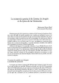 La economía agraria de la Corona de Aragón en la época de las Germanías / Montserrat Duran Pujol | Biblioteca Virtual Miguel de Cervantes