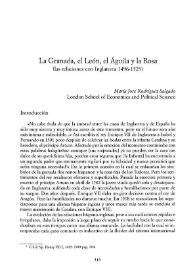 La Granada, el León, el Águila y la Rosa (las relaciones con Inglaterra 1496-1525) / María José Rodríguez Salgado | Biblioteca Virtual Miguel de Cervantes