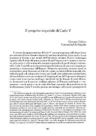 Il progetto imperiale di Carlos V / Giusseppe Galasso | Biblioteca Virtual Miguel de Cervantes